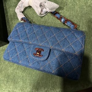 Quilted Blue Denim Shoulder Bag Brand new